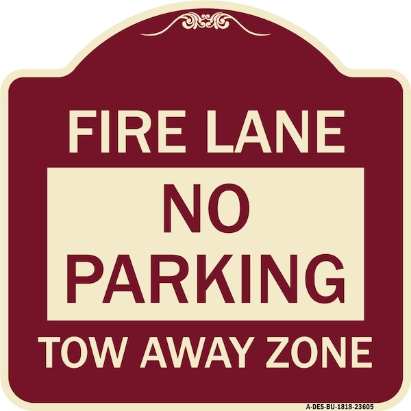 Signmission No Parking Tow-Away Zone Heavy-Gauge Aluminum Architectural Sign, 18" x 18", BU-1818-23605 A-DES-BU-1818-23605 - main